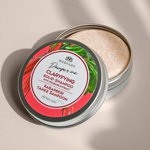 Clarifying Solid Shampoo With Rhubarb Extract
