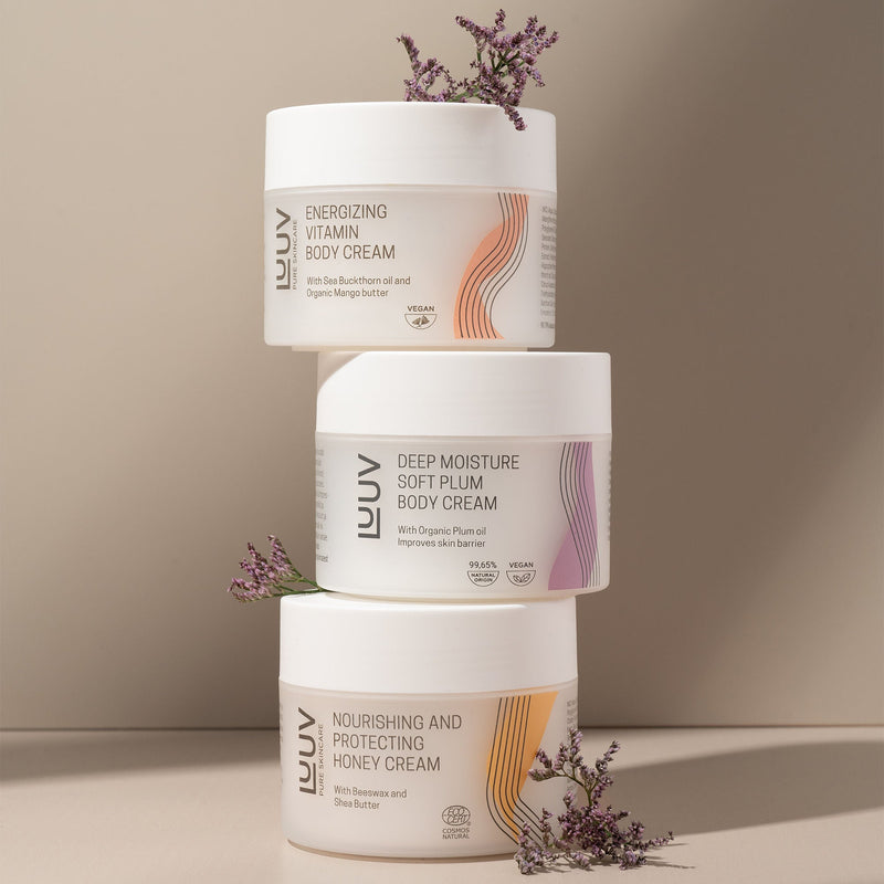Natural Deeply Moisturizing Body Cream with Plum Oil, 200ml