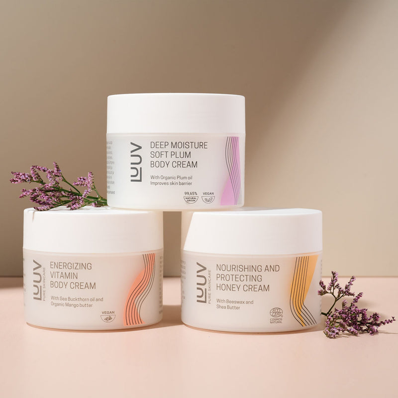 Natural Deeply Moisturizing Body Cream with Plum Oil, 200ml