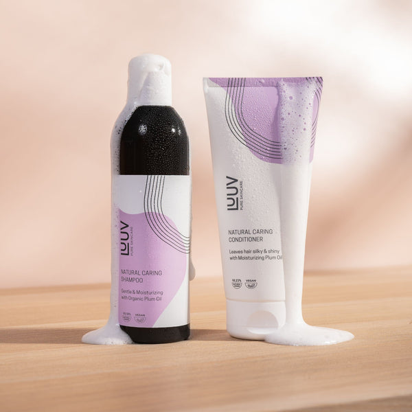 Natural Nourishing Shampoo and Conditioner with Plum Oil Set